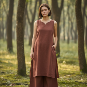Terracotta Trail | Mud Tone Cotton Kurta Set for Women